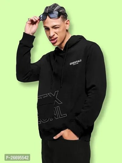 FTX Men Printed Black Hoodie