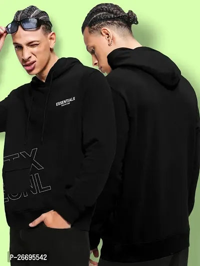 FTX Men Printed Black Hoodie